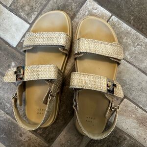 Target Beige Textured Sandals